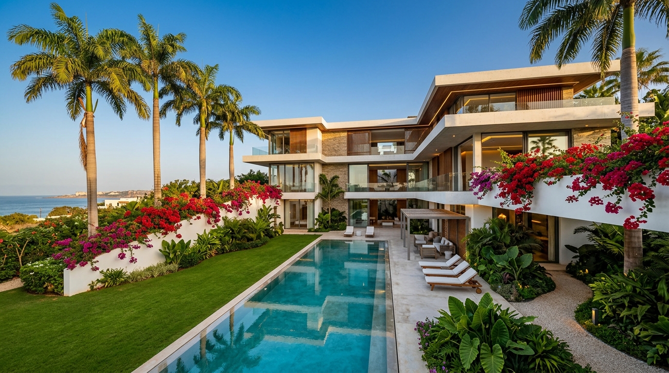 Villa contemporaine aux Almadies · Conception et réalisation Sira Flora